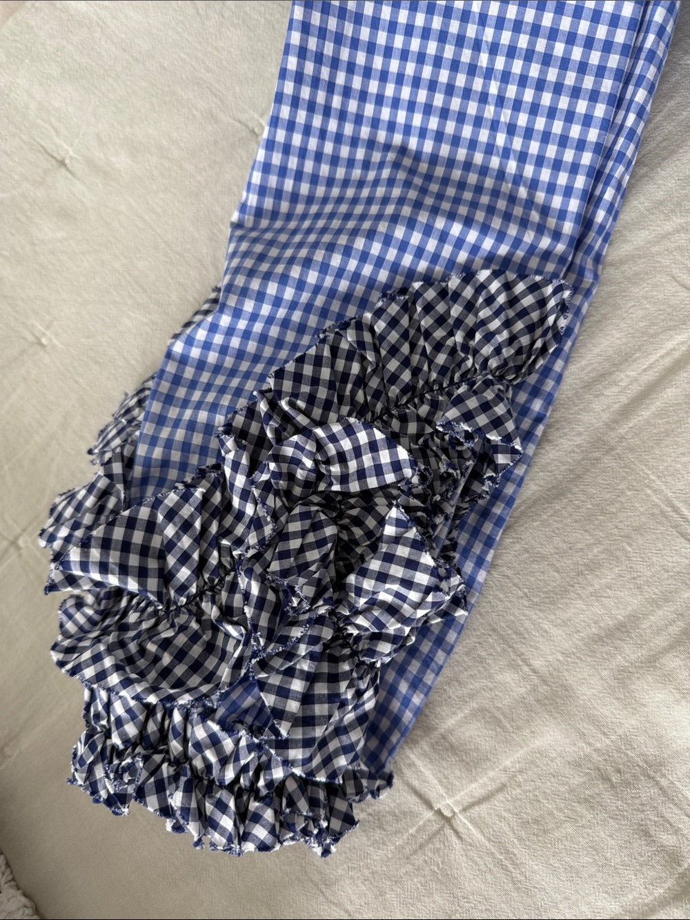 Alexis Blue Gingham Off-Shoulder Ruffle Top - Picture 4 of 4